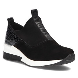 Tenisi din piele Filippo DP1689 / 21 Bk Wh Negru Tenisi din piele Filippo DP1689 / 21 Bk Wh Negru