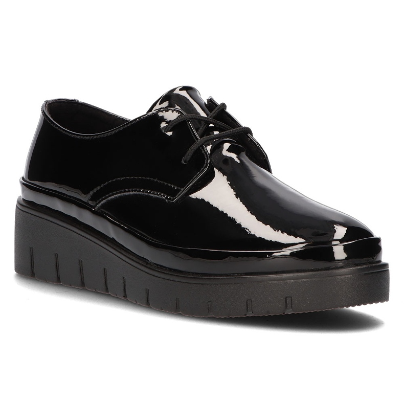 Pantofi din piele Filippo DP3025 / 21 Bk negru