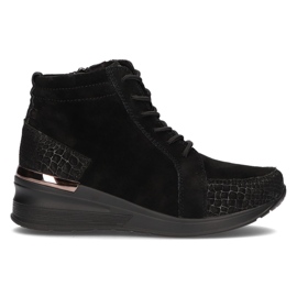 Cizme din piele Filippo DBT1504 / 21 Bk Bk negre negru Cizme din piele Filippo DBT1504 / 21 Bk Bk negre negru