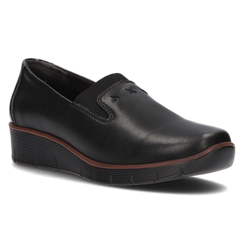 Pantofi din piele Filippo DP3160 / 21 Bk negru