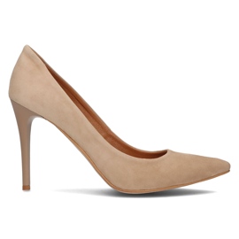 Pompi piele Filippo 956 piele intoarsa bej