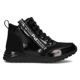 Tenisi din piele Filippo DP3062 / 21 Bk Black negru Tenisi din piele Filippo DP3062 / 21 Bk Black negru