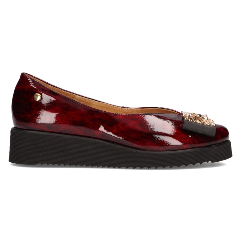 Pantofi din piele Filippo 05315 Burgundy roșu