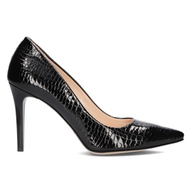 Pompi piele Filippo 1555 Black negru Pompi piele Filippo 1555 Black negru