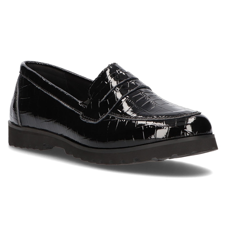 Mocasini din piele Filippo DP3172 / 21 Bk negru