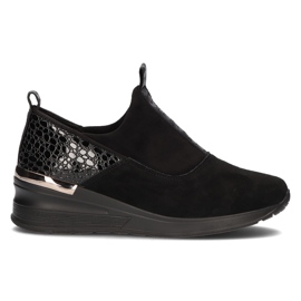 Tenisi din piele Filippo DP1689 / 22 Bk Bk Black negru Tenisi din piele Filippo DP1689 / 22 Bk Bk Black negru