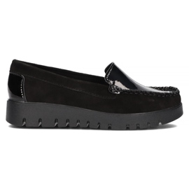 Pantofi din piele Filippo DP3024 / 22 Bkl negru