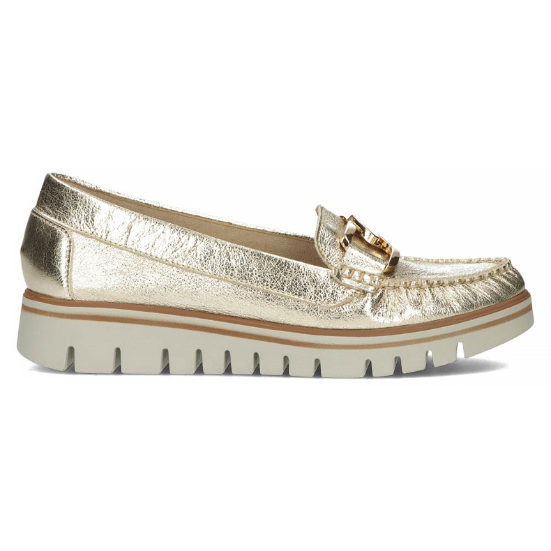 Mocasini din piele Filippo 10134 gold de aur