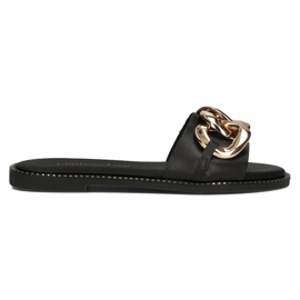 Papuci Filippo LH-180 din piele neagra negru Papuci Filippo LH-180 din piele neagra negru