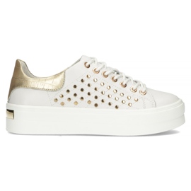 Pantofi din piele FILIPPO DP3531 / 22 Wh alb de aur