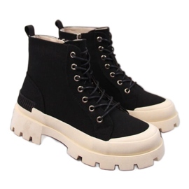 Tenisi negri cu platformă D&amp;A W OLI142 negru