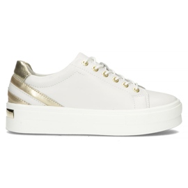 Pantofi din piele FILIPPO DP3530 / 22 Wh alb de aur