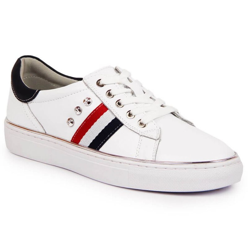 Pantofi din piele adidași Vinceza W JAN87 alb