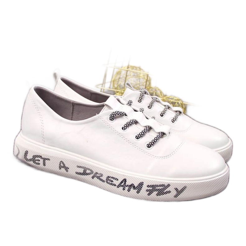 Adidasi sport pe platforma S. Barski W OLI145 alb