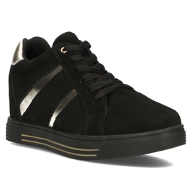 Tenisi din piele Filippo DP3549 / 22 Bk negri negru Tenisi din piele Filippo DP3549 / 22 Bk negri negru