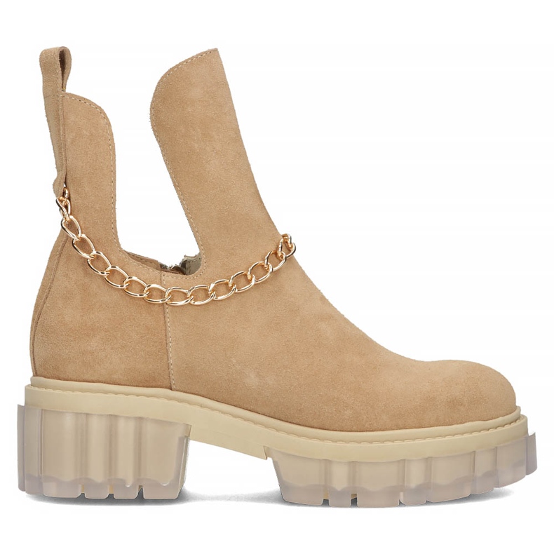 Cizme din piele intoarsa Filippo 30065 camel bej maro