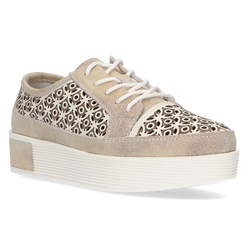 Pantofi din piele FILIPPO DP2026 / 22 Go golden de aur Pantofi din piele FILIPPO DP2026 / 22 Go golden de aur