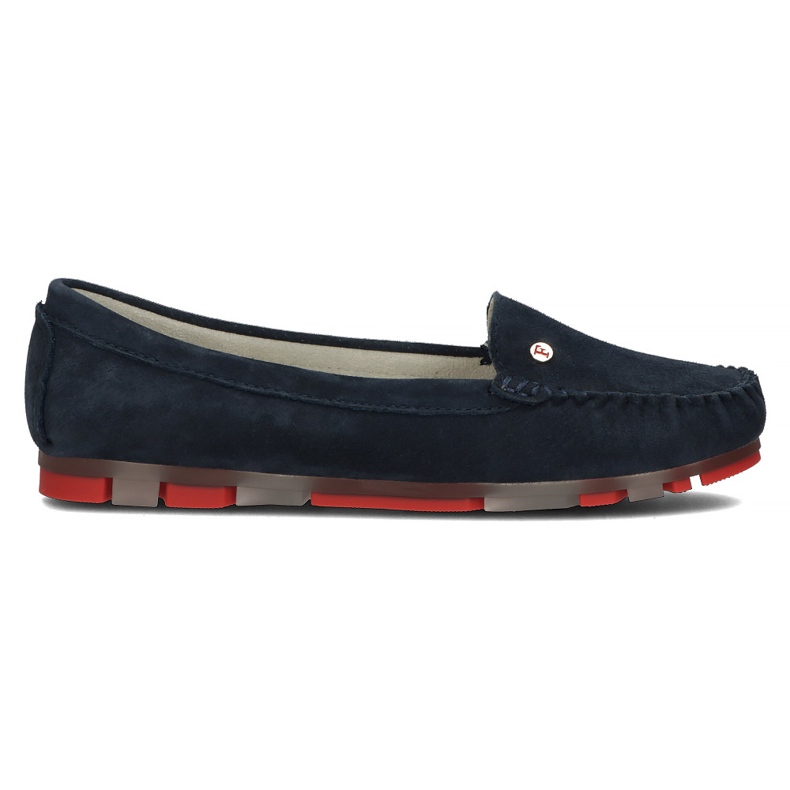 Mocasini din piele Filippo DP2037 / 22 Nv Rd bleumarin albastru marin