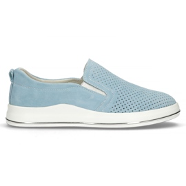 Pantofi din piele Filippo DP3622 / 22 Bl albastru