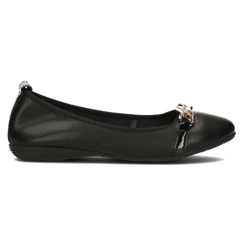 Balerini din piele Filippo DP3709 / 22 Bk negru
