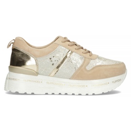 Tenisi din piele Filippo DP3691 / 22 Be Go bej de aur Tenisi din piele Filippo DP3691 / 22 Be Go bej de aur