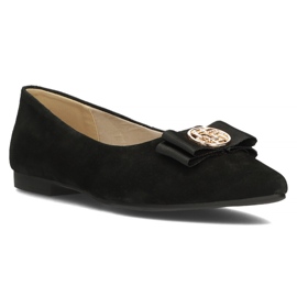 Pantofi din piele Filippo DP3683 / 22 Bk negru