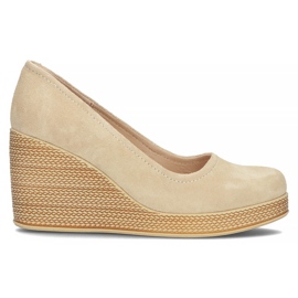 Pantofi din piele Filippo DP3521 / 22 Be Su bej