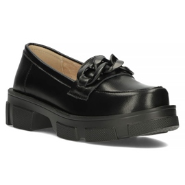 Pantofi din piele Filippo DP3221 / 22 Bk Bk negru Pantofi din piele Filippo DP3221 / 22 Bk Bk negru
