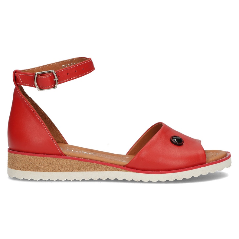 Sandale roșii din piele Filippo DS3914 / 22 Rd roșu