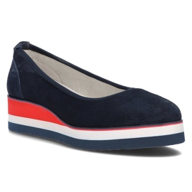 Balerini din piele Filippo DP2323 / 22 Nv bleumarin albastru marin Balerini din piele Filippo DP2323 / 22 Nv bleumarin albastru marin