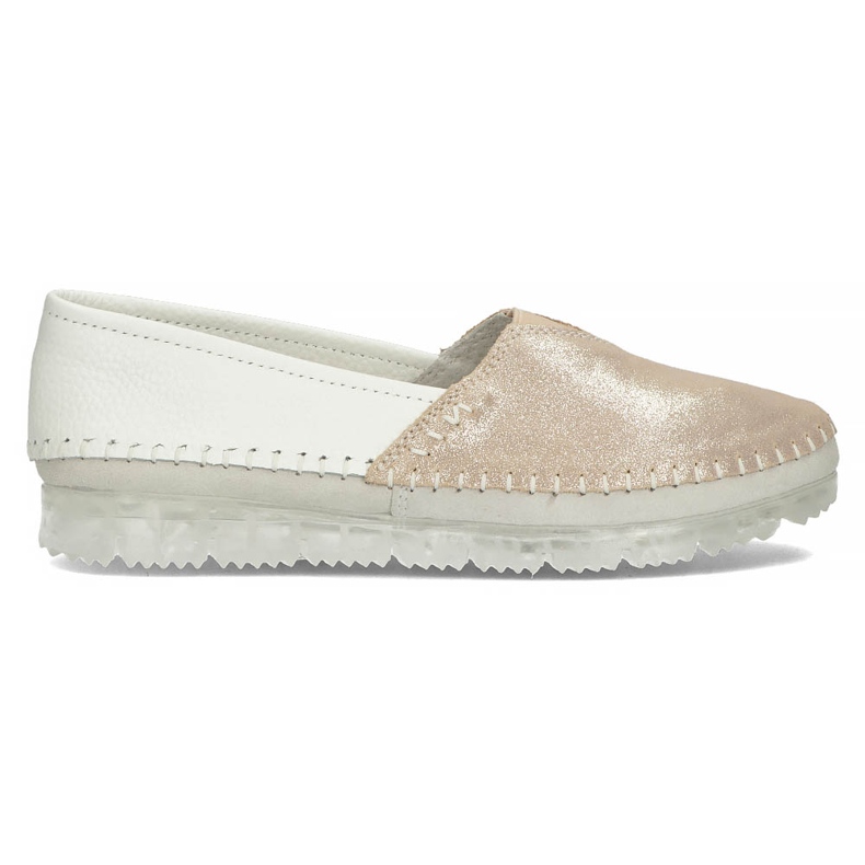 Pantofi din piele Filippo DP2147 / 22 Wh Go white alb de aur