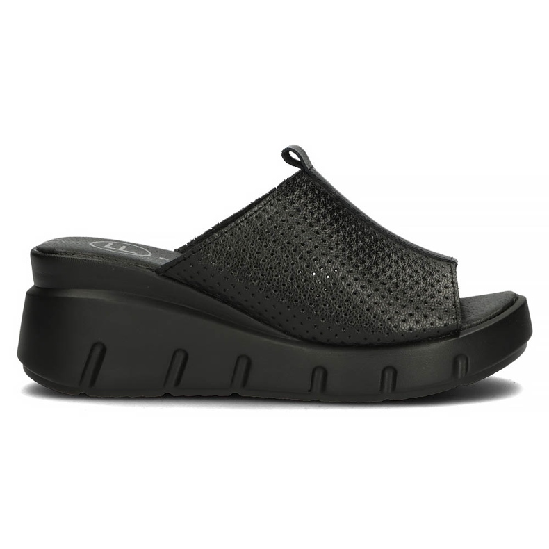 Papuci din piele Filippo DK3594 / 22 Bk negru