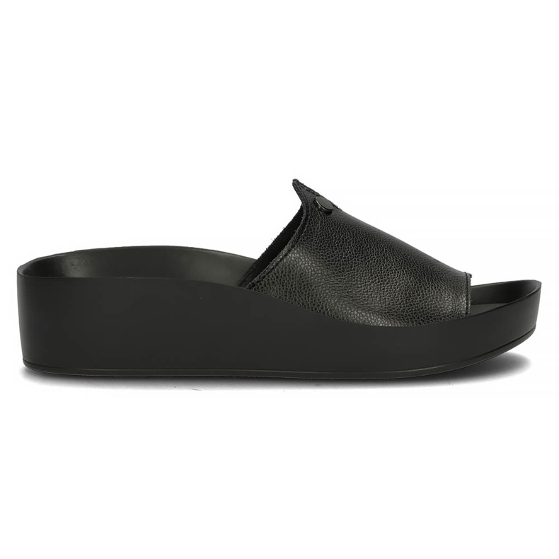Papuci din piele Filippo DK2059 / 22 Bk negru