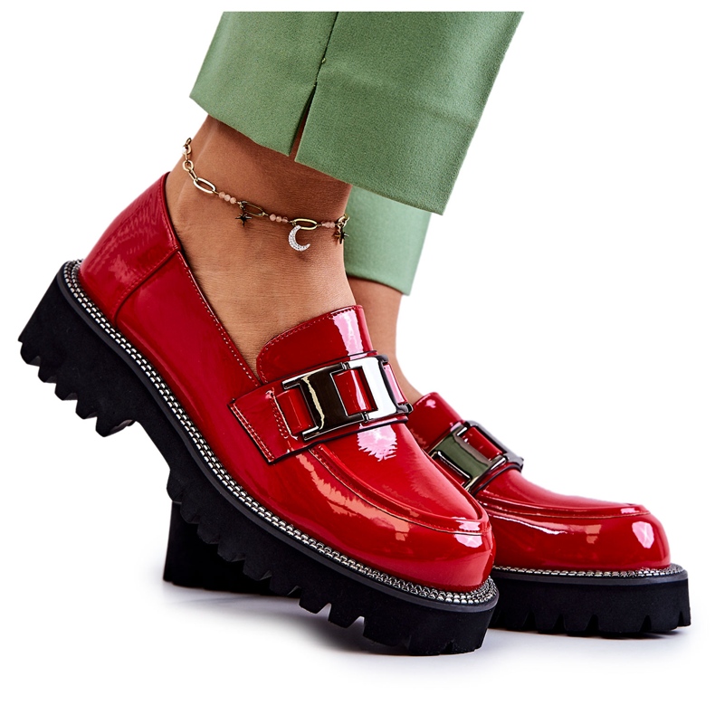 S.Barski Pantofi Corine roșii din piele lăcuită roșu