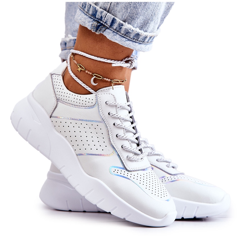 S.Barski Pantofi de damă clasici albi Carly