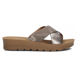 Filippo DK3611 / 22 Gn papuci metalic argint gri Filippo DK3611 / 22 Gn papuci metalic argint gri