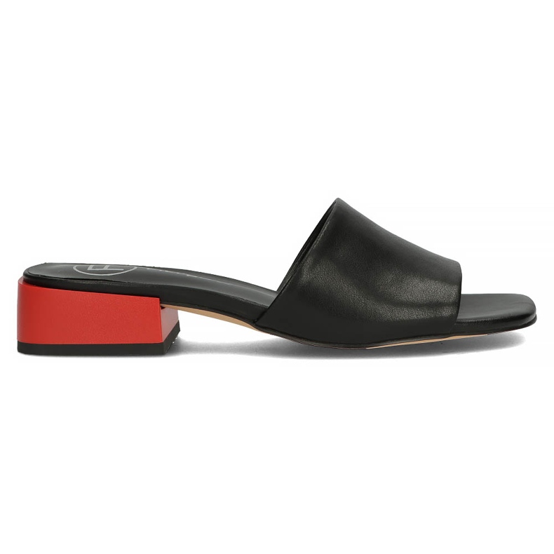 Papuci de piele Filippo DK3721 / 22 Bk negru