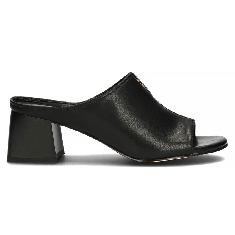 Papuci de piele Filippo DK3728 / 22 Bk negru