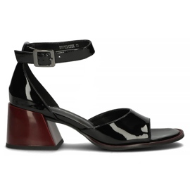 Sandale din piele Filippo DS3723 / 22 Bk negru
