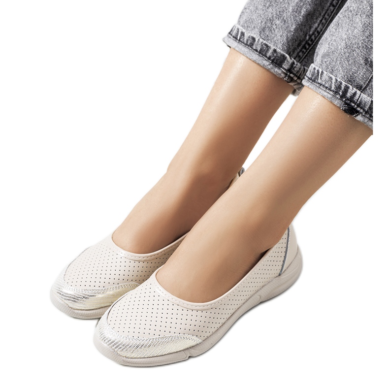 Balerini Mirjam din piele bej