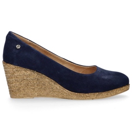 Pantofi din piele Filippo DP1328 / 20 Nv bleumarin albastru marin galben Pantofi din piele Filippo DP1328 / 20 Nv bleumarin albastru marin galben