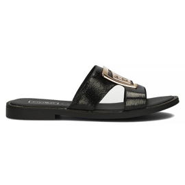 Filippo DK3703 / 22 Bk papuci negri negru Filippo DK3703 / 22 Bk papuci negri negru