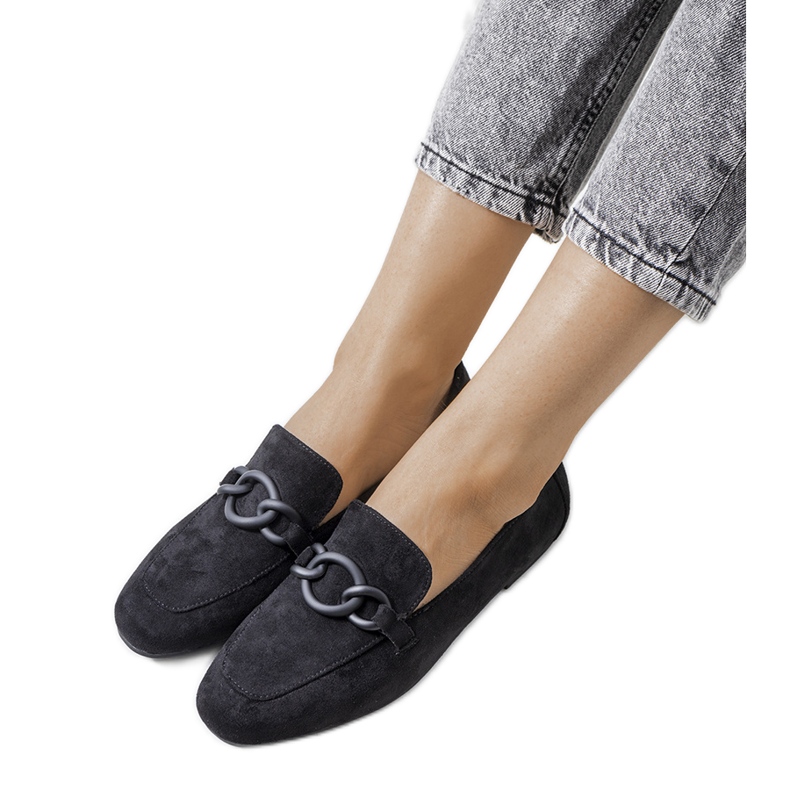Pantofi din piele neagra de la Dante negru
