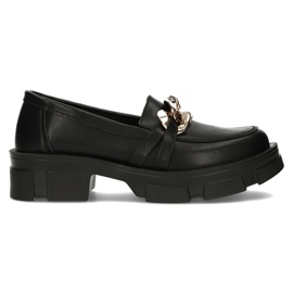 Pantofi din piele Filippo DP3221 / 22 Bk negru