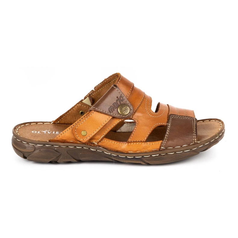 Olivier Papuci barbati piele 460MP camel maro Olivier Papuci barbati piele 460MP camel maro