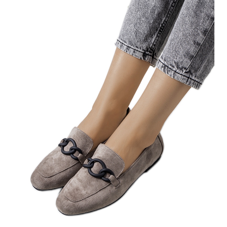 Pantofi gri din piele de la Dante