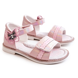 PJ2 Sandale Copii Cu Un Fluture Roz Nicoll PJ2 Sandale Copii Cu Un Fluture Roz Nicoll