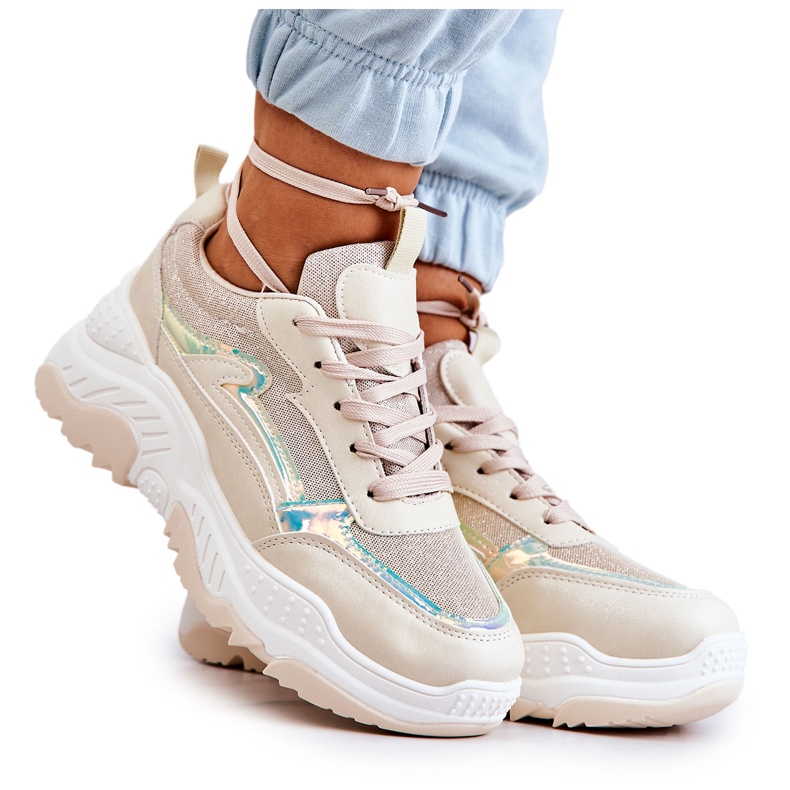 PG1 Pantofi de damă bej Callisto lucios