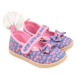 Pantofi pentru fete American Club Blue Ballerinas