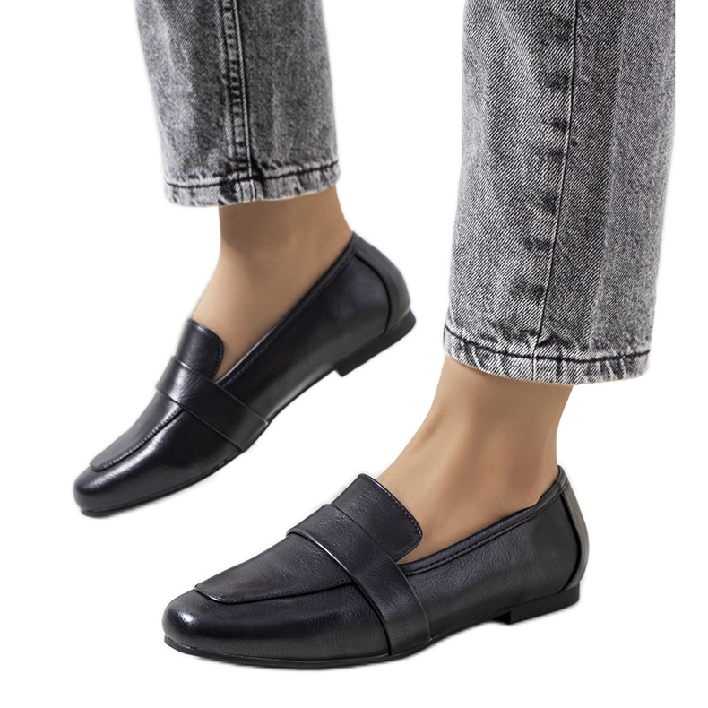 Pantofi din piele neagra de la Ouden negru